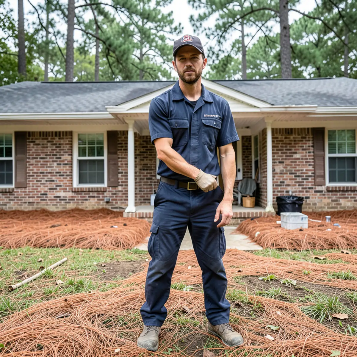 Single-story brick ranch home in a wooded Conyers GA subdivision